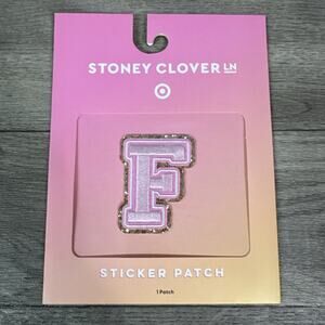 Stoney Clover Lane x Target Sticker Patch Pink/ Gold Letter F